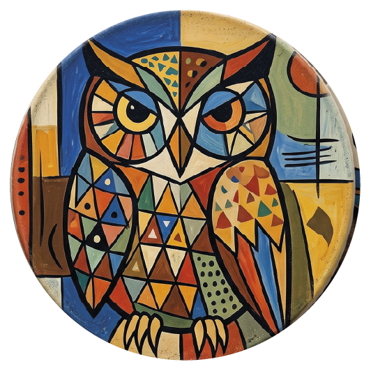 Picasso Owl 04 coaster design