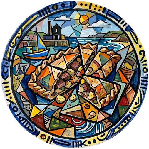 Cornish Pasty 02 coaster design