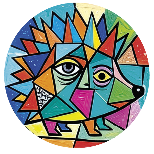 Picasso Hedgehog 01 coaster design
