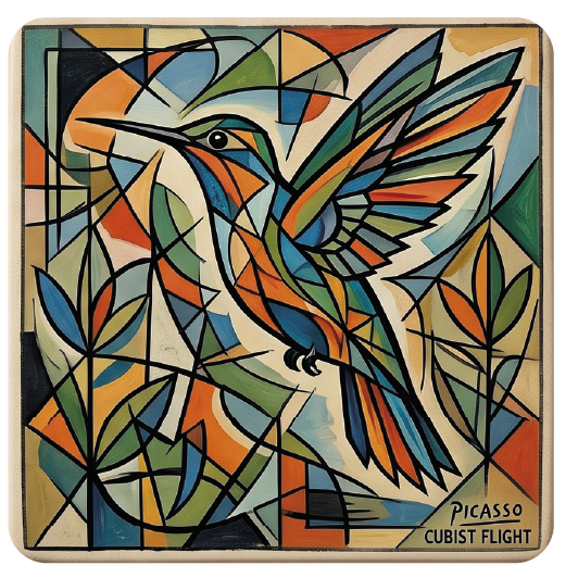 Picasso Humming Bird 03 coaster design