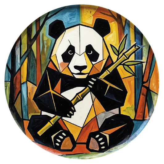 Picasso Panda 04 coaster design