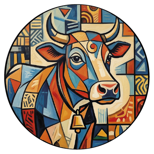 Picasso Cow 04 coaster design