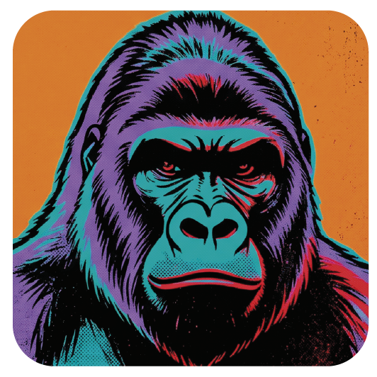 Warhol Gorilla 04 coaster design