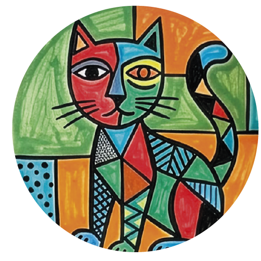 Picasso Cat 02 coaster design