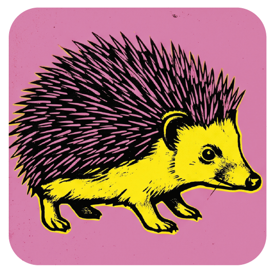 Warhol Hedgehog 03 coaster design