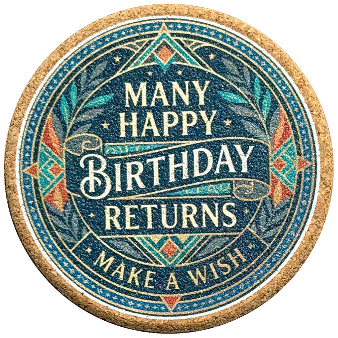 Birthday coaster product photo