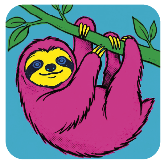 Warhol Sloth 01 coaster design