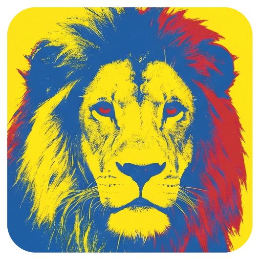 Warhol Lion 01 coaster design