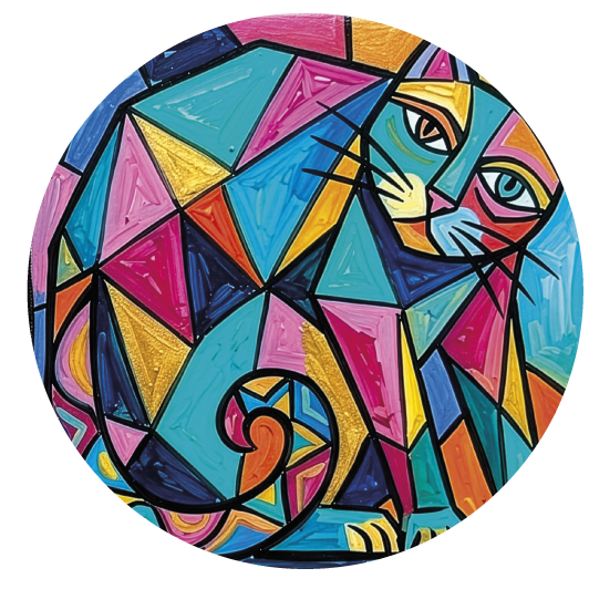 Picasso Cat 03 coaster design