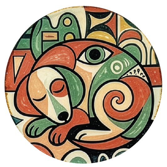Picasso Dog 03 coaster design