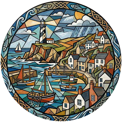 Cornish Coast 03 coaster design