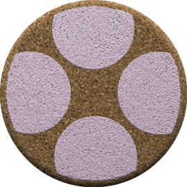 Roundies Pink (Round) — scandi geometric cork coaster