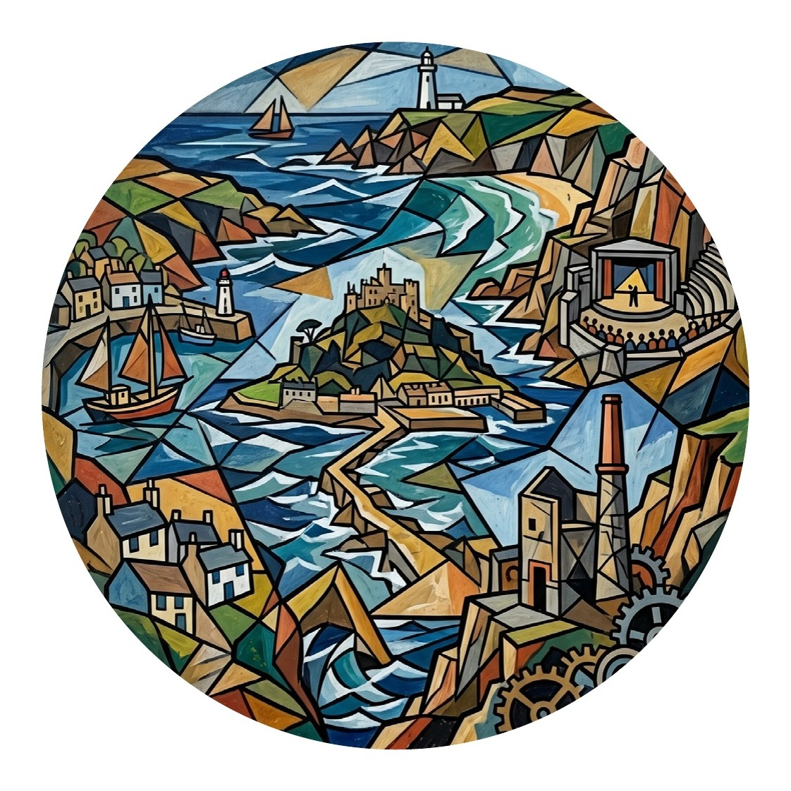 Cornish Coast 08 — Cornish gift coaster created by designers at Simply Coasters