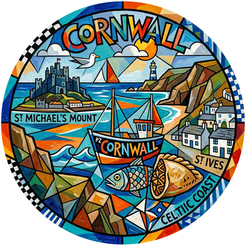 Cornish Coast 01 coaster design